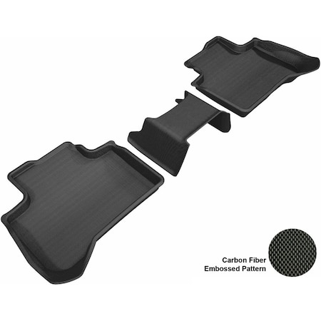 3D Maxpider Kagu Second Row Floor Mat for 2018 BMW X3 - Black L1BM09221509